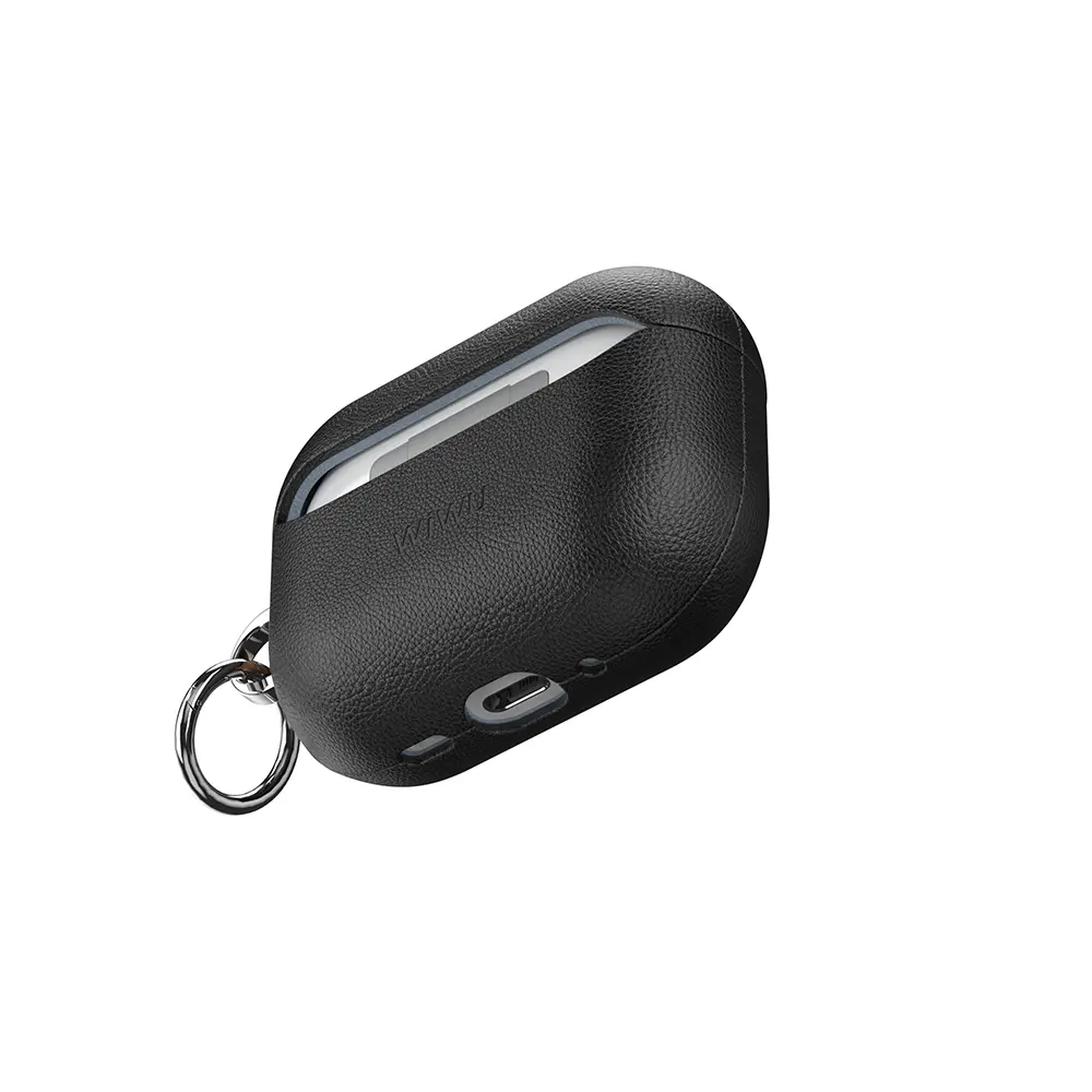 AirPods Pro 3 Deri Kılıf, Parmak İzi Bırakmayan - Wiwu HC-201