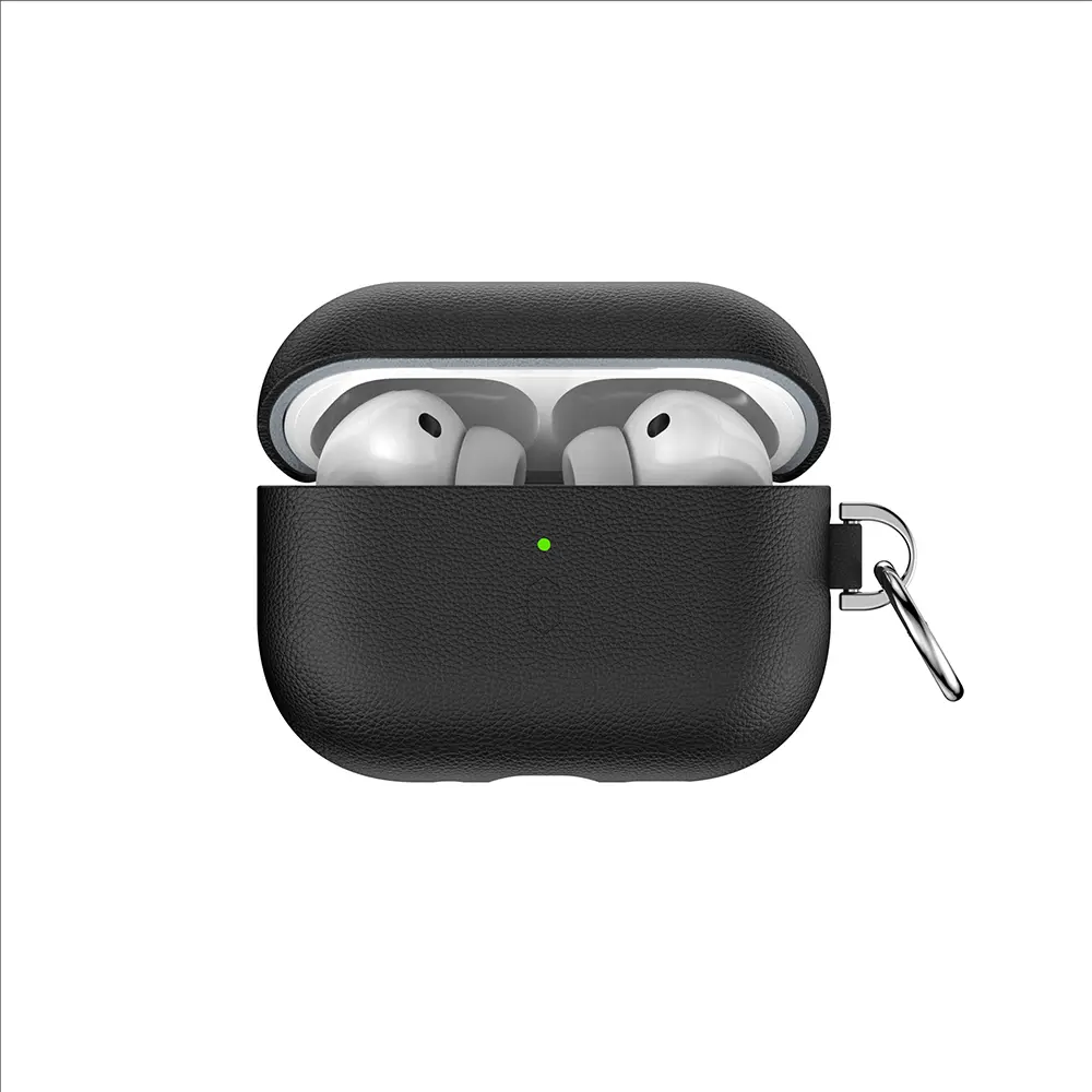 AirPods Pro 3 Deri Kılıf, Parmak İzi Bırakmayan - Wiwu HC-201