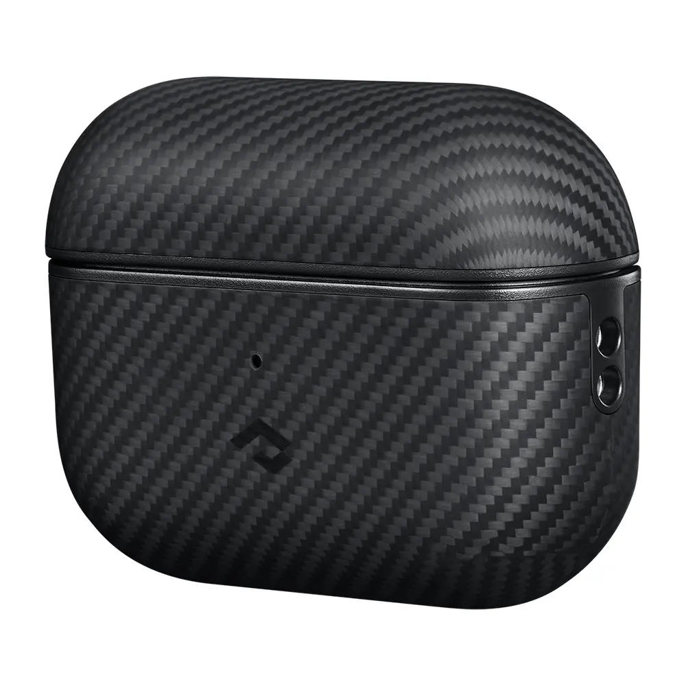 Apple Airpods Pro Kılıf 600D Aramid Fiber Pitaka Classic Serisi Black-Grey Twill Kılıf