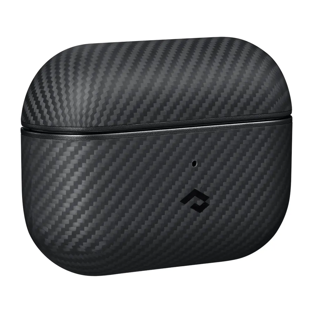 Apple Airpods Pro Kılıf 600D Aramid Fiber Pitaka Classic Serisi Black-Grey Twill Kılıf