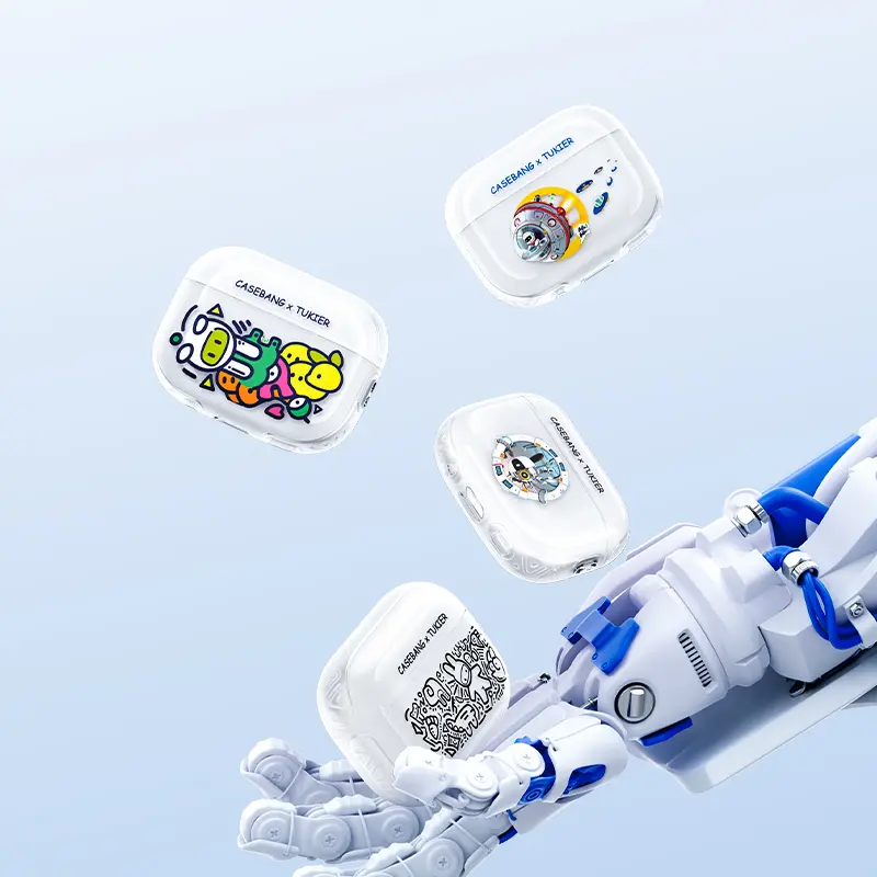 AirPods Pro Silikon Kılıf, Desenli ve Kablosuz Şarj Destekli - Benks Casebang Departure Explore