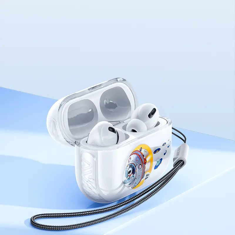 AirPods Pro Silikon Kılıf, Desenli ve Kablosuz Şarj Destekli - Benks Casebang Departure Explore