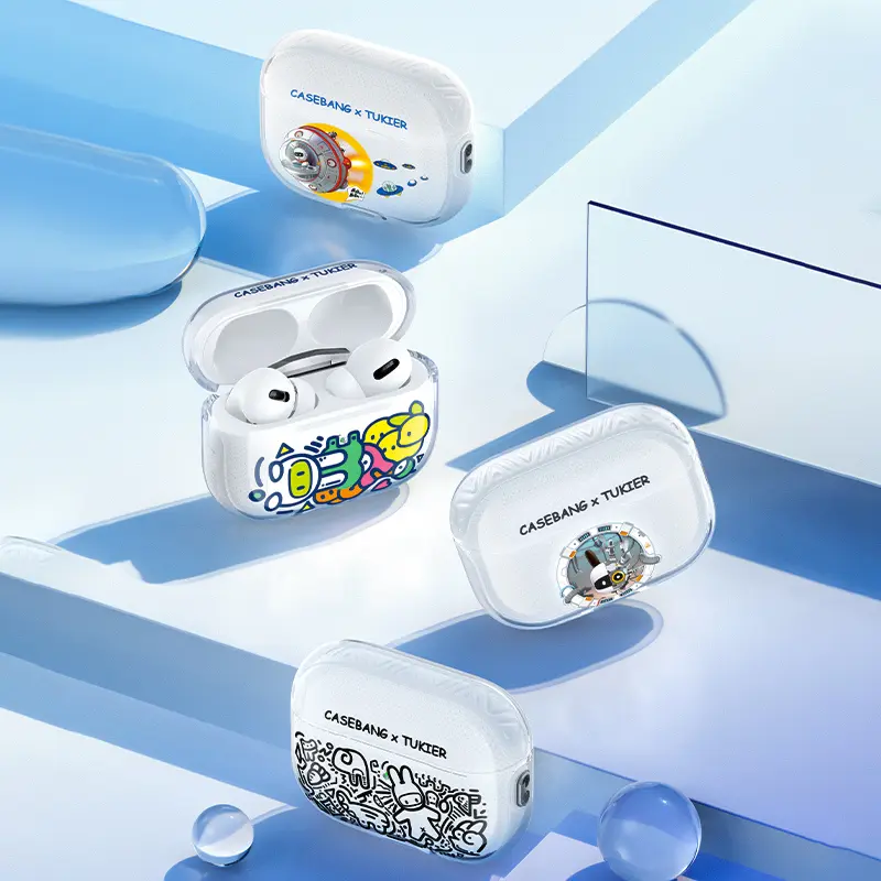 AirPods Pro Silikon Kılıf, Desenli ve Kablosuz Şarj Destekli - Benks Casebang Departure Explore