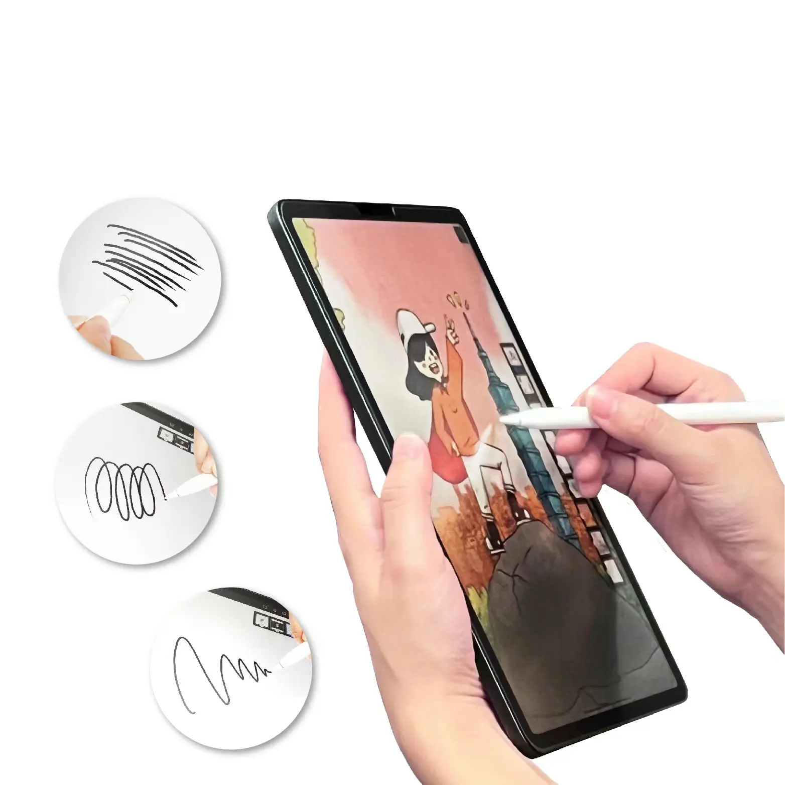 iPad 10.2 (8. Nesil) Kağıt Hisli Mat Ekran Koruyucu - Davin Paper Like