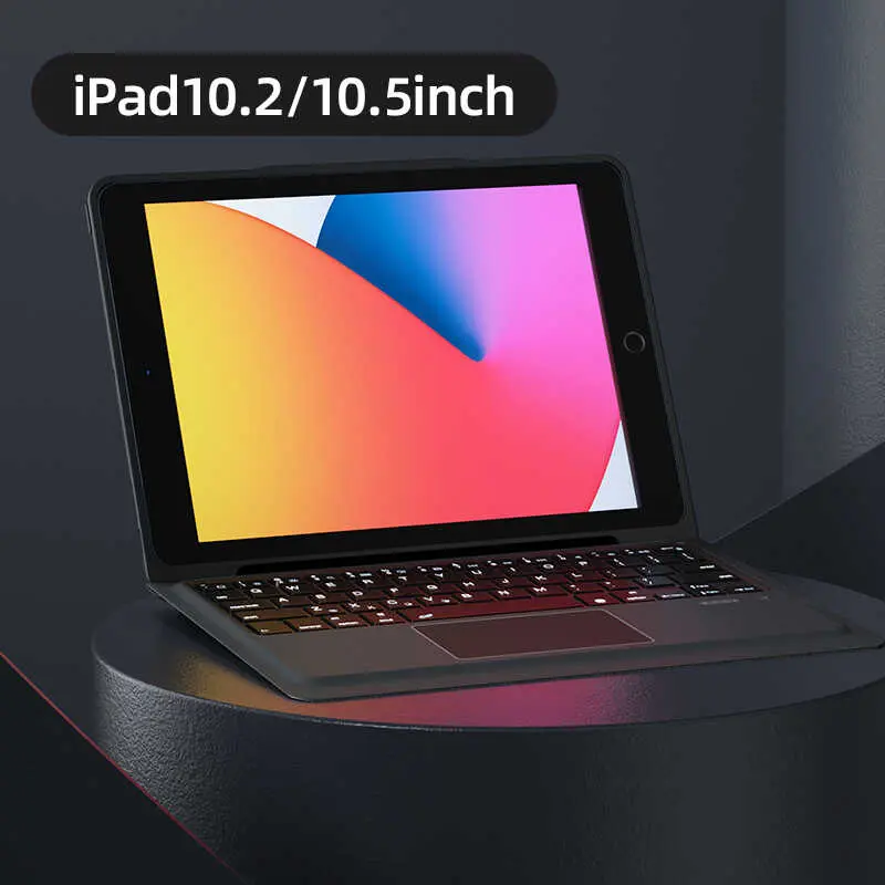 iPad 10.2" (9. Nesil) Kablosuz Klavyeli Kılıf, Trackpadli - Benks Multifunctional
