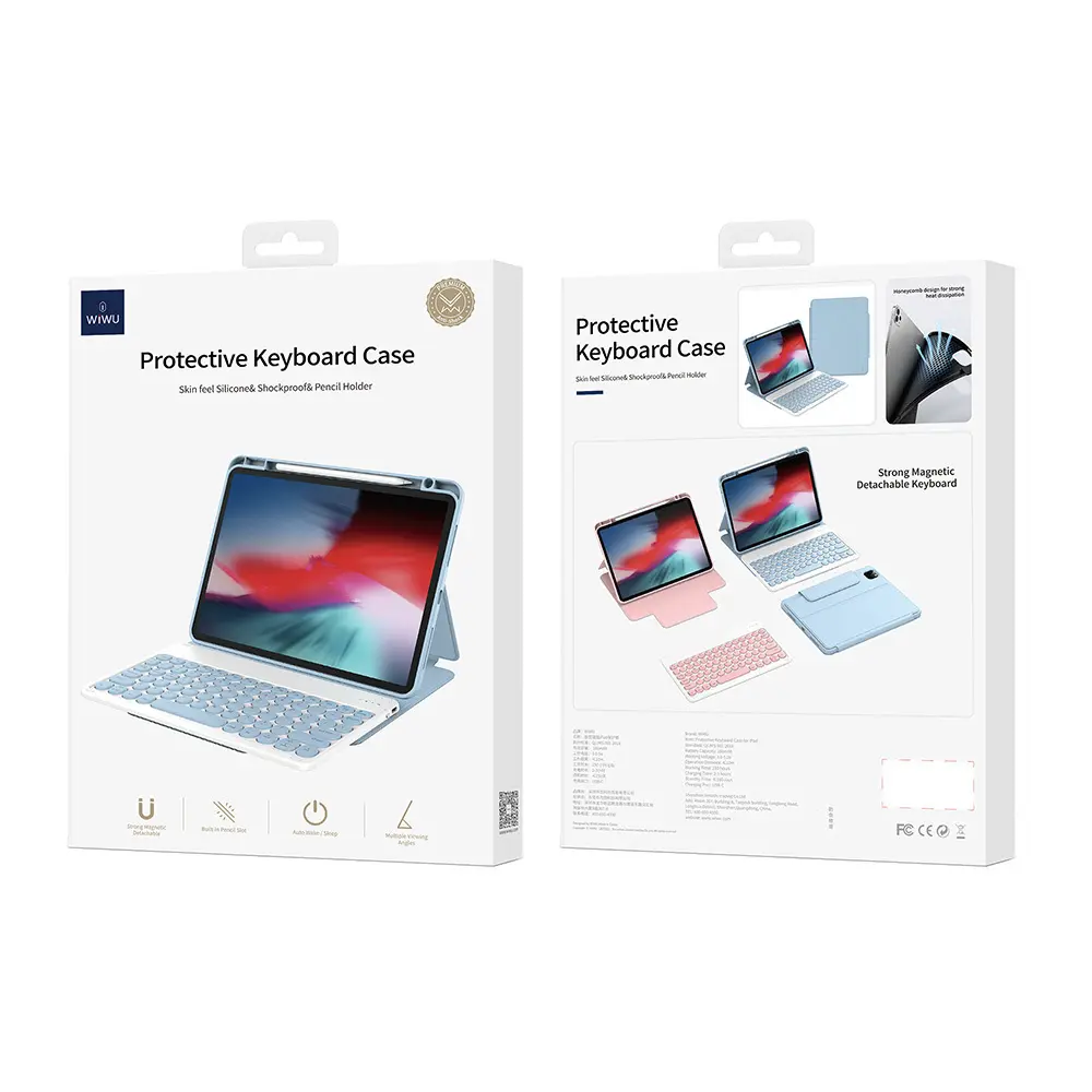 iPad 11" (A16) Klavyeli Kılıf, Gizli Kalem Bölmeli - Wiwu Protective