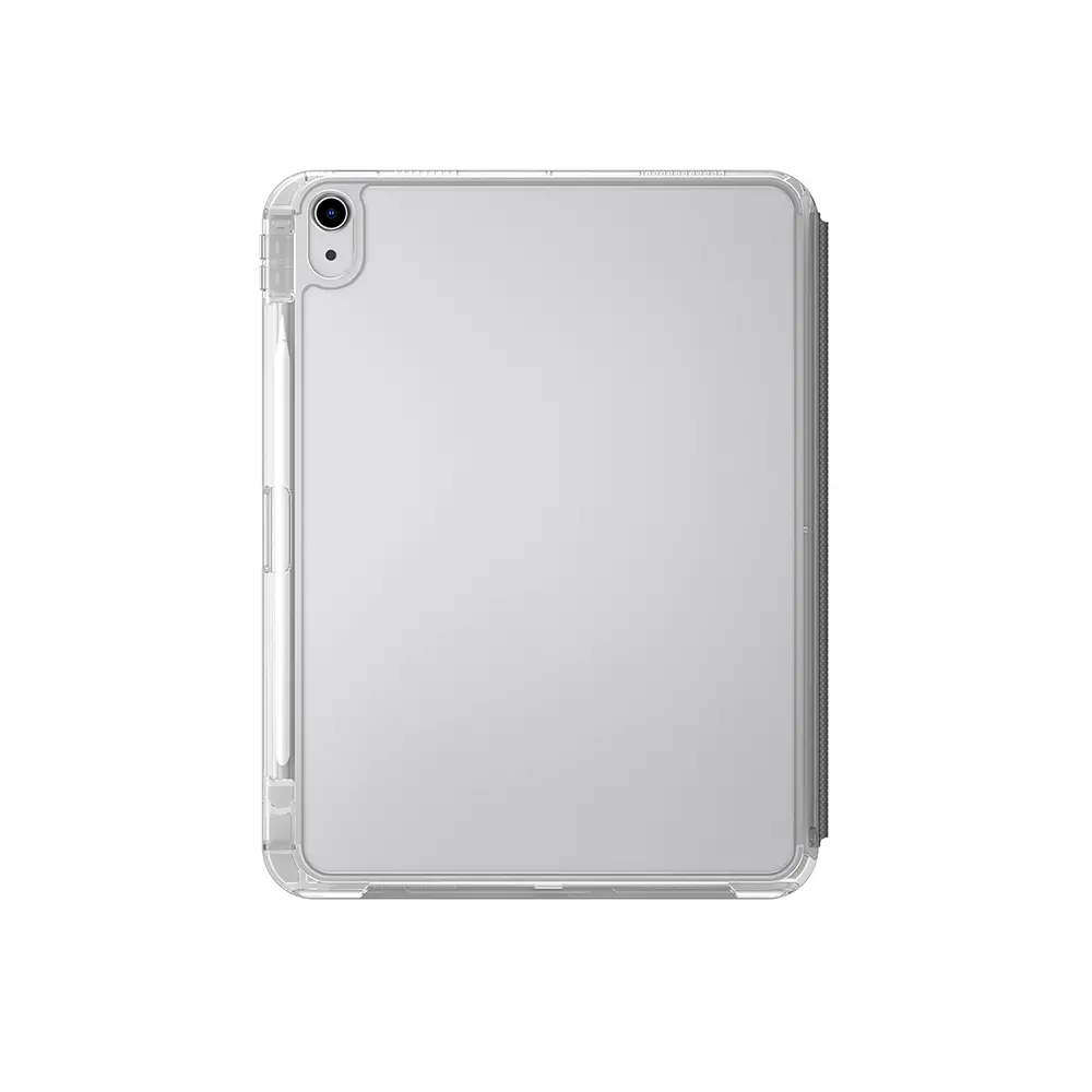 Apple iPad 11.Nesil 2025 Kılıf Skinarma Kalemlikli Arkası Şeffaf Standlı Magnetik Zeta Kılıf