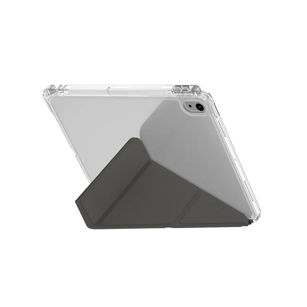 Apple iPad 11.Nesil 2025 Kılıf Skinarma Kalemlikli Arkası Şeffaf Standlı Magnetik Zeta Kılıf