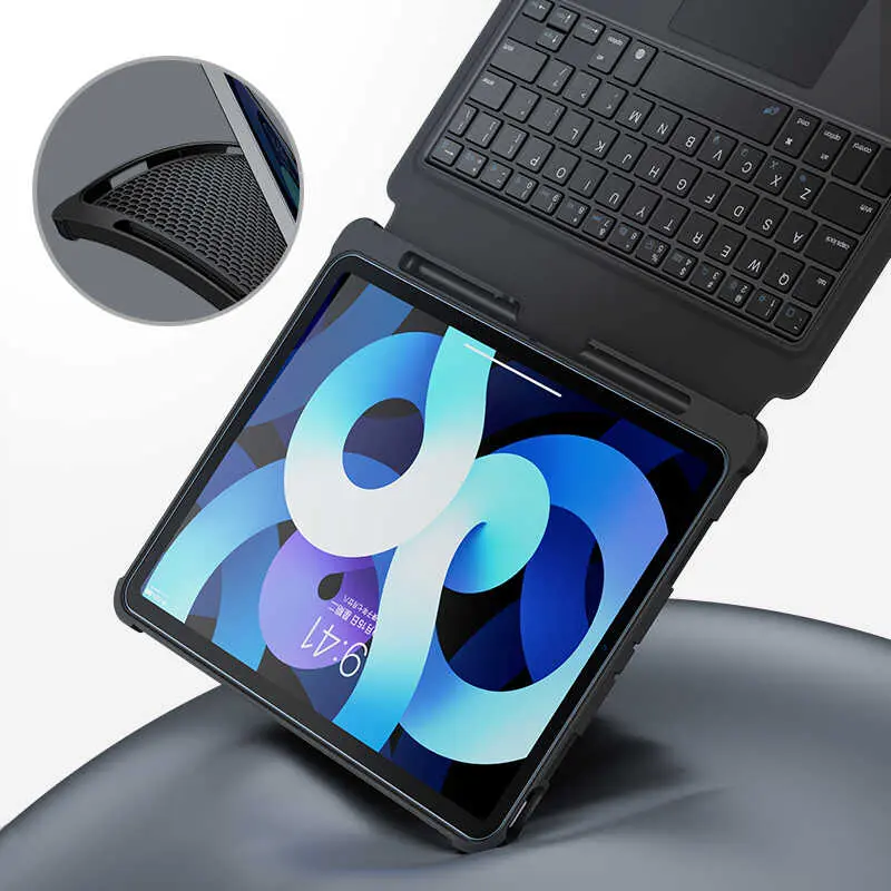 iPad Air 10.9 2020 Kablosuz Klavyeli Kılıf - Benks Multifunctional