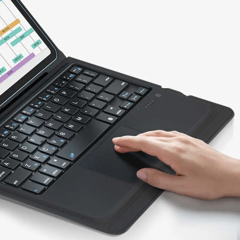 iPad Air 10.9 2020 Kablosuz Klavyeli Kılıf - Benks Multifunctional
