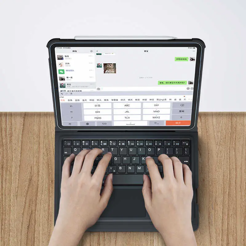 iPad Air 10.9 2020 Kablosuz Klavyeli Kılıf - Benks Multifunctional