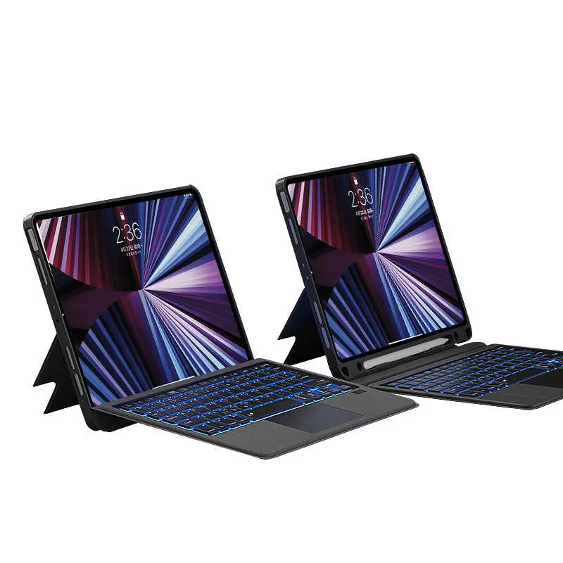 iPad Air 10.9 2020 Klavyeli Standlı Kılıf - Wiwu Mag Touch
