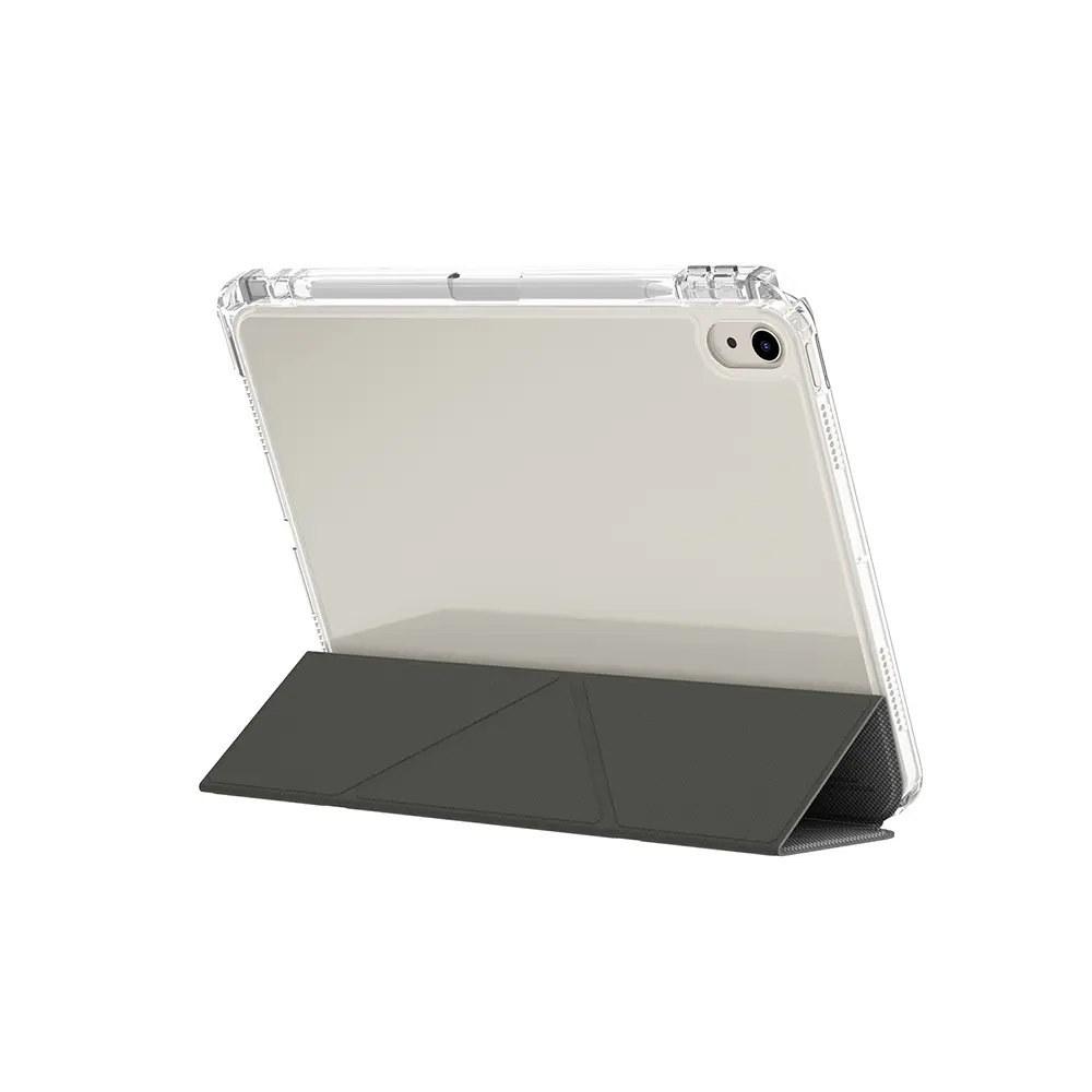 Apple iPad Air 11 2024 Kılıf Skinarma Kalemlikli Arkası Şeffaf Standlı Magnetik Zeta Kılıf