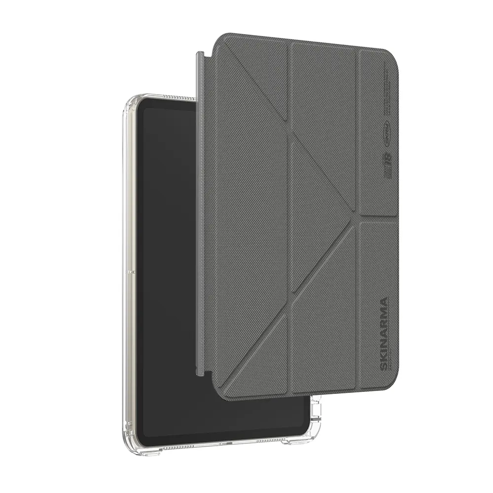 Apple iPad Air 11 2024 Kılıf Skinarma Kalemlikli Arkası Şeffaf Standlı Magnetik Zeta Kılıf