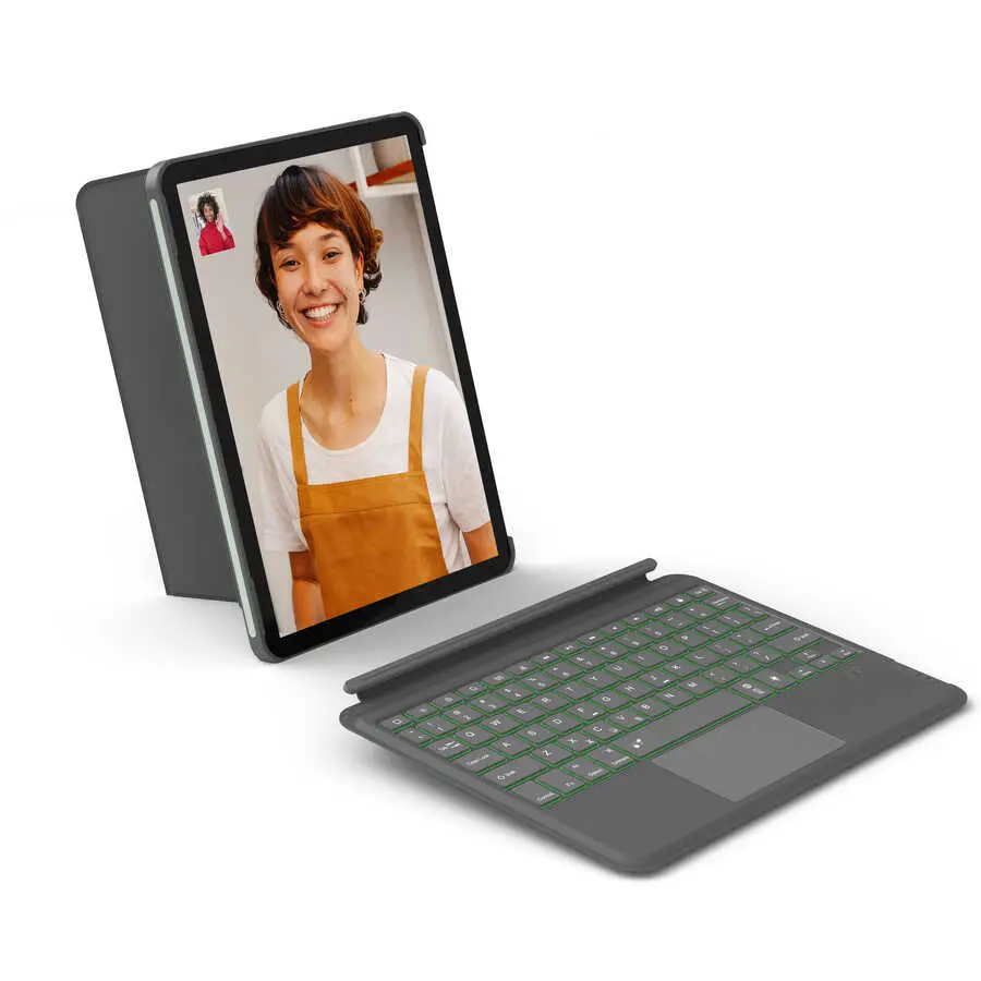 iPad Air 11 inç (M2) Bluetooth Klavyeli Standlı Kılıf - Wiwu Combo