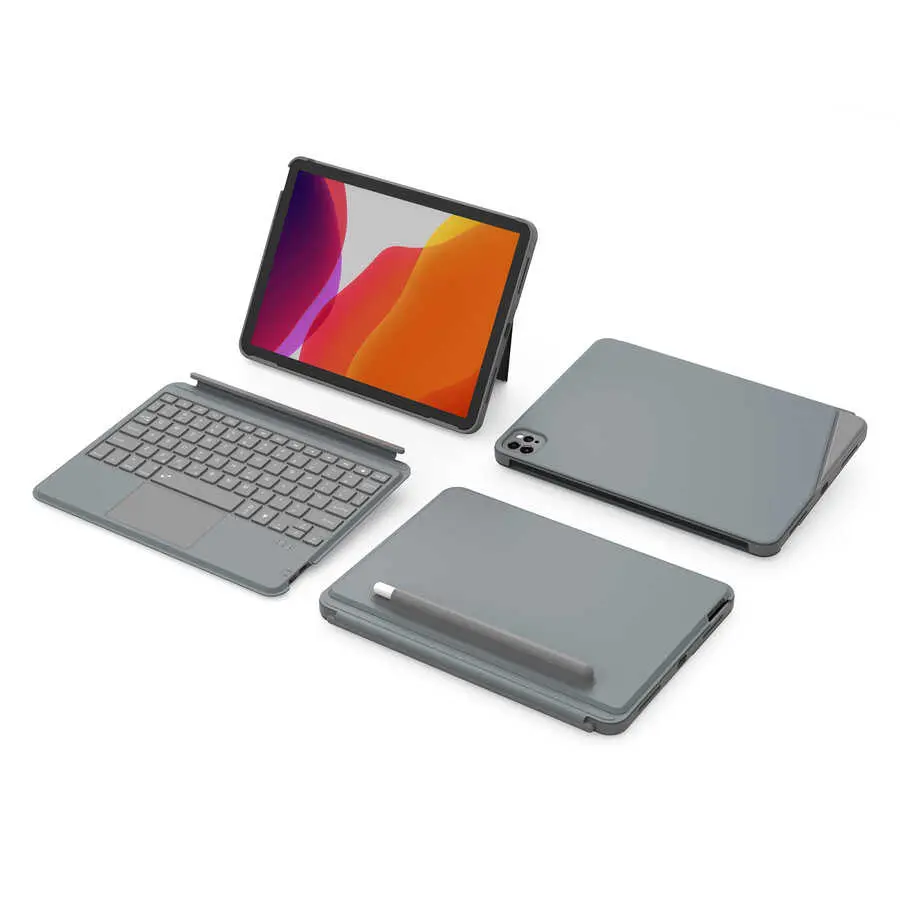 iPad Air 11 inç (M2) Bluetooth Klavyeli Standlı Kılıf - Wiwu Combo