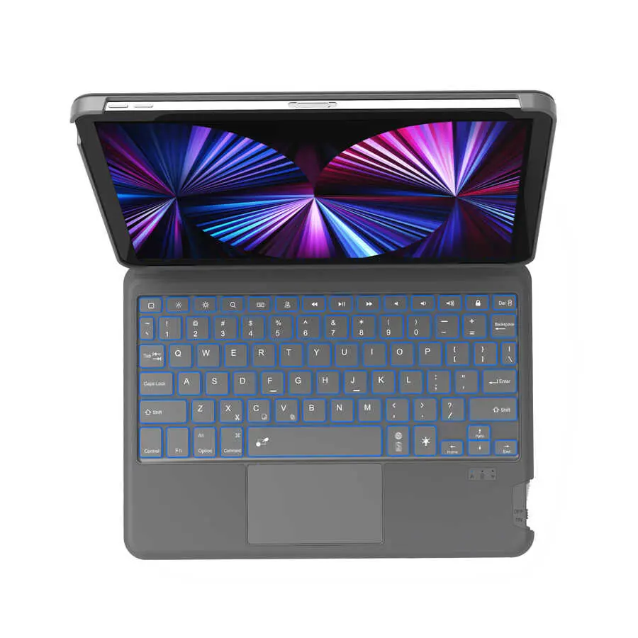 iPad Air 11 inç (M2) Bluetooth Klavyeli Standlı Kılıf - Wiwu Combo