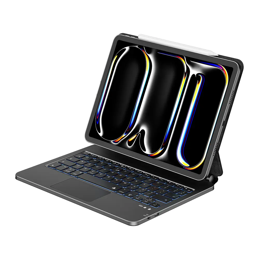 iPad Air 11 (M3) Klavyeli Standlı Kılıf, Gizli Kalem Bölmeli - Wiwu MK-003