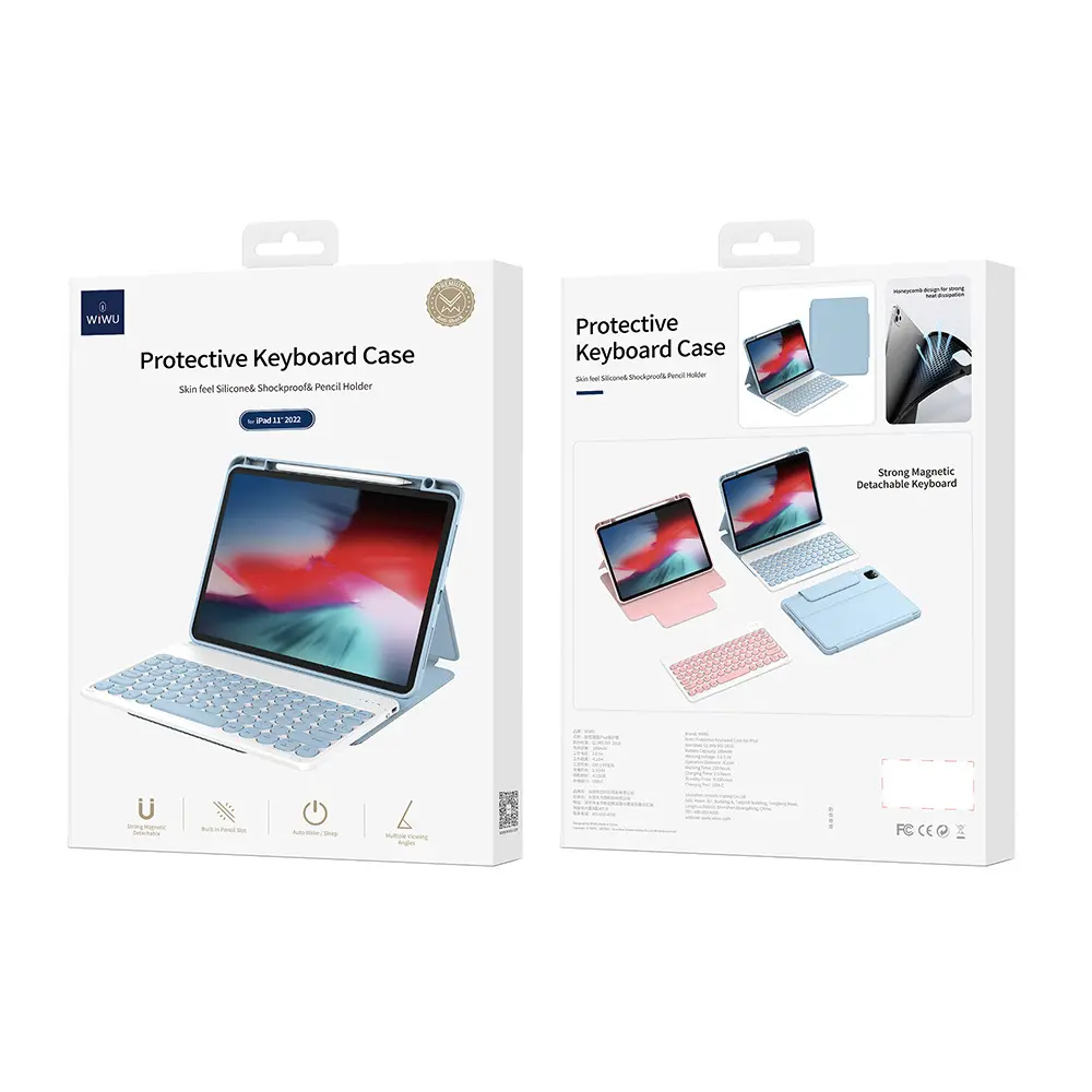 iPad Air 11" (M3) Klavyeli Kılıf, Gizli Kalem Bölmeli - Wiwu Protective