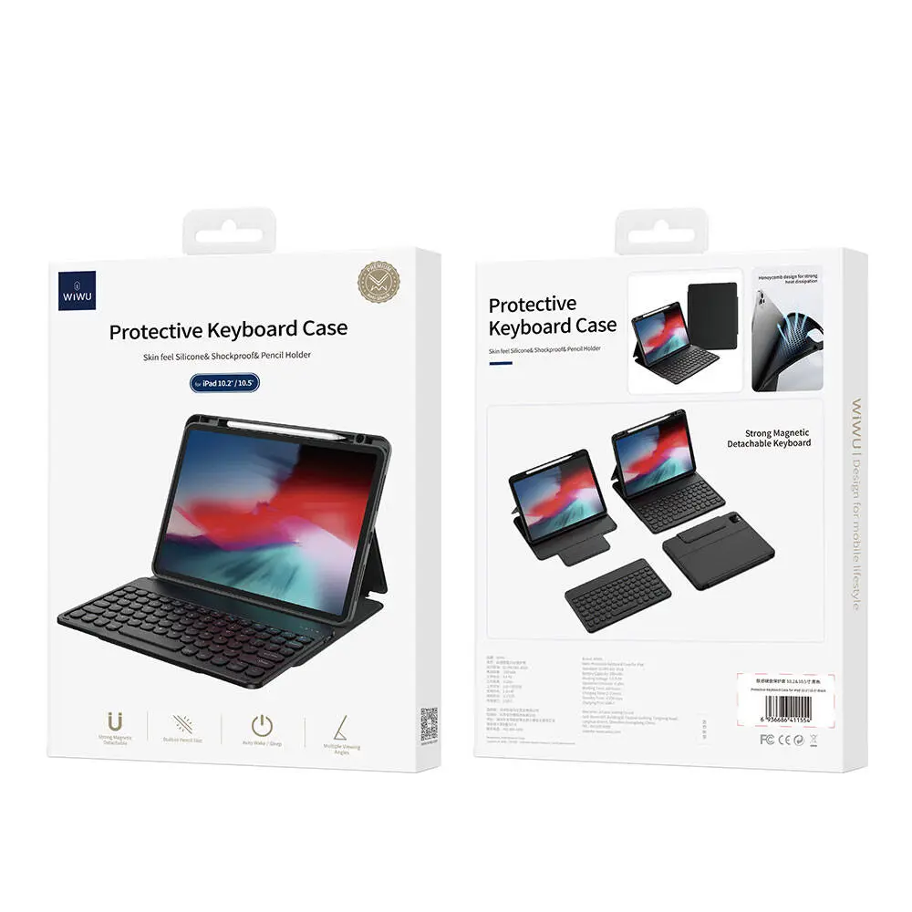 iPad Air 11" (M3) Klavyeli Kılıf, Gizli Kalem Bölmeli - Wiwu Protective