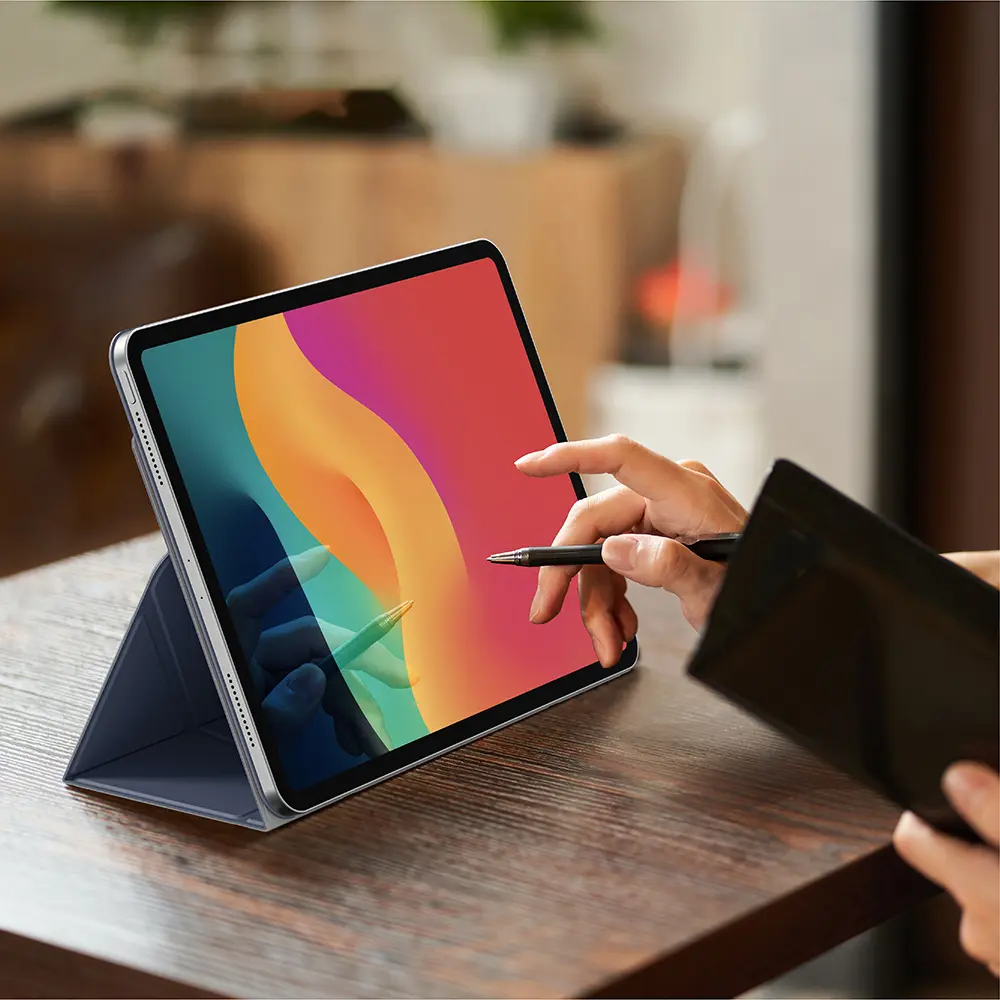 iPad Air 13" (M2) Katlanabilir Manyetik Standlı Kılıf - Amazingthing Matte Pro Mag Folio