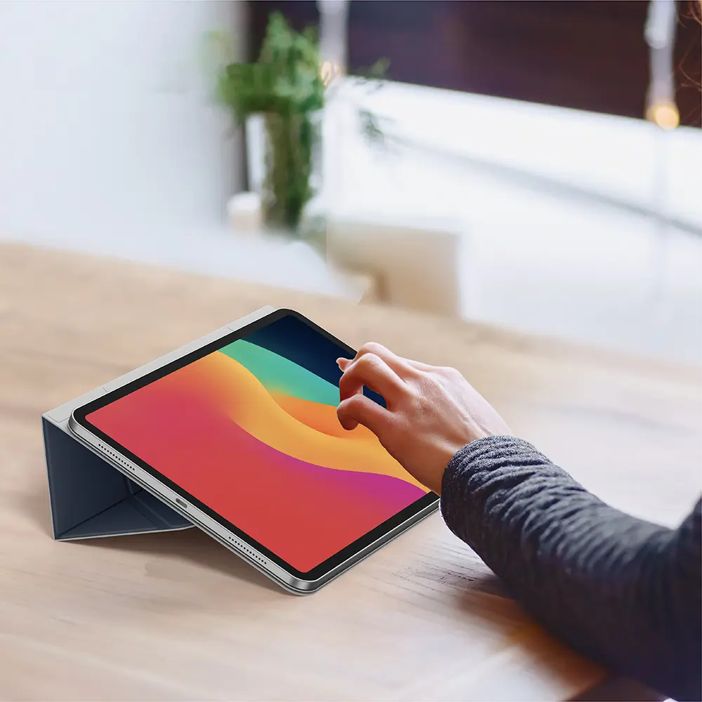 iPad Air 13" (M2) Katlanabilir Manyetik Standlı Kılıf - Amazingthing Matte Pro Mag Folio