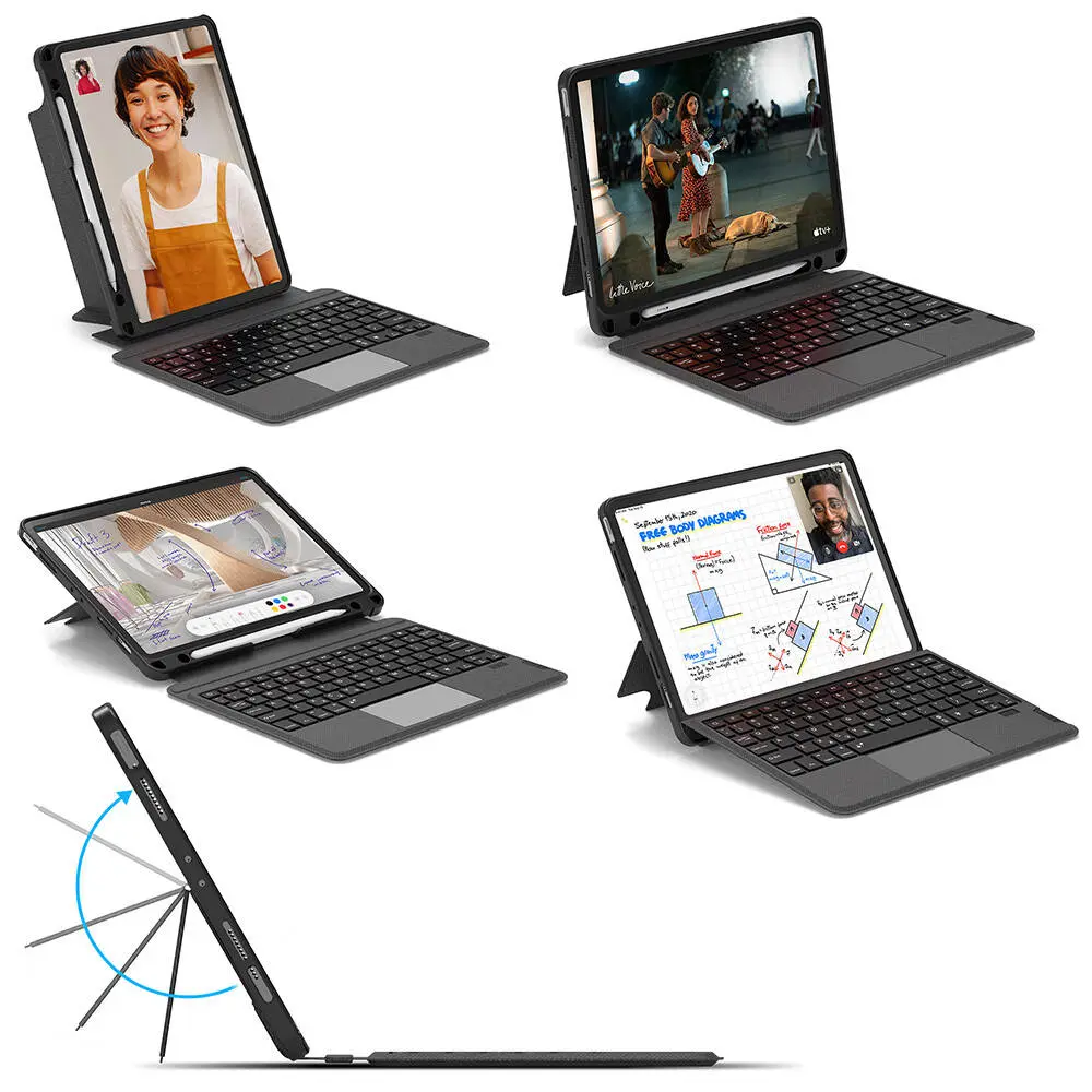 iPad Air 13" (M3) Klavyeli Standlı Kılıf - Wiwu Mag Touch