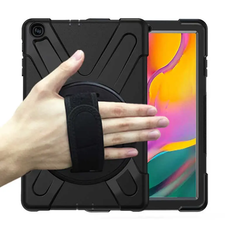 iPad Mini 2 / 3 Ayarlanabilir Askılı ve Standlı Silikon Tablet Kılıfı - Zore Defender
