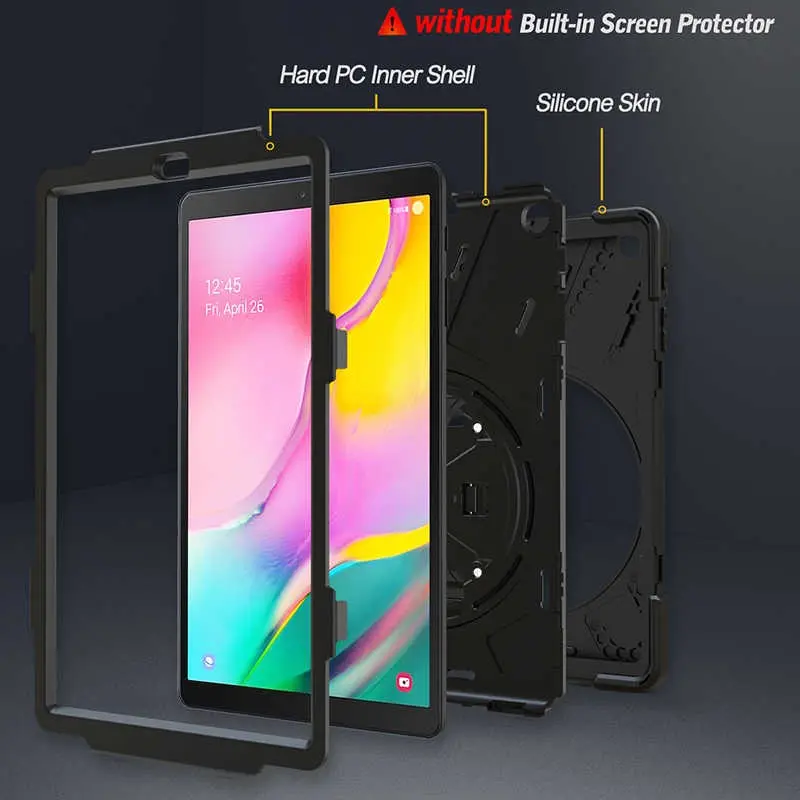 iPad Mini 2 / 3 Ayarlanabilir Askılı ve Standlı Silikon Tablet Kılıfı - Zore Defender