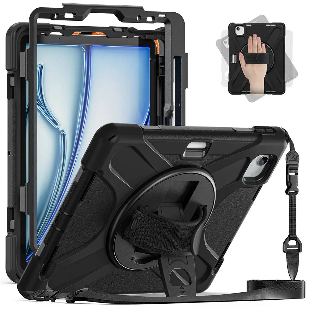iPad Pro 11 2022 M2 Standlı ve Askılı Silikon Tablet Kılıfı - Zore Defender