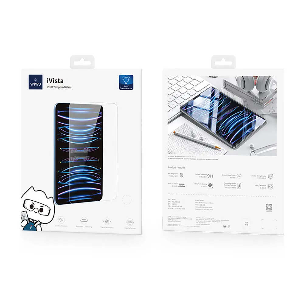 Apple iPad Pro 11 2025 M5 Wiwu Wi-GQ003 iVista Serisi Oleofobik HD Temperli Cam Ekran Koruyucu