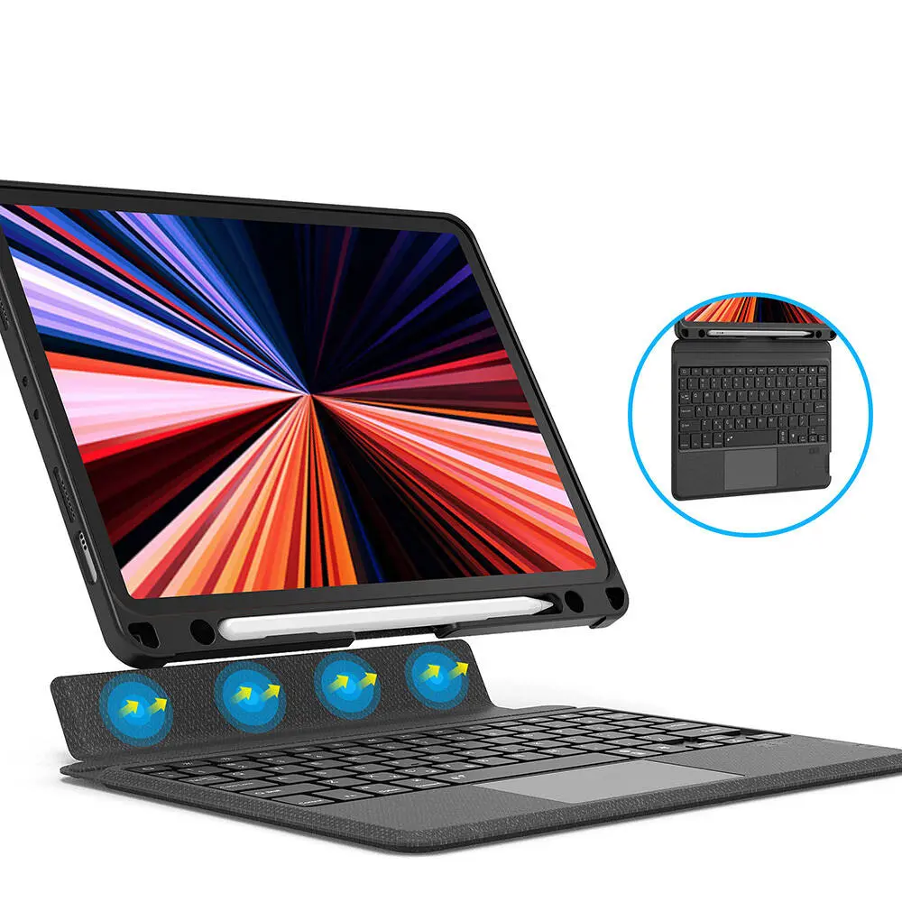 Apple iPad Pro 11 2025 M5 Wiwu Mag Touch Klavyeli Standlı Kılıf