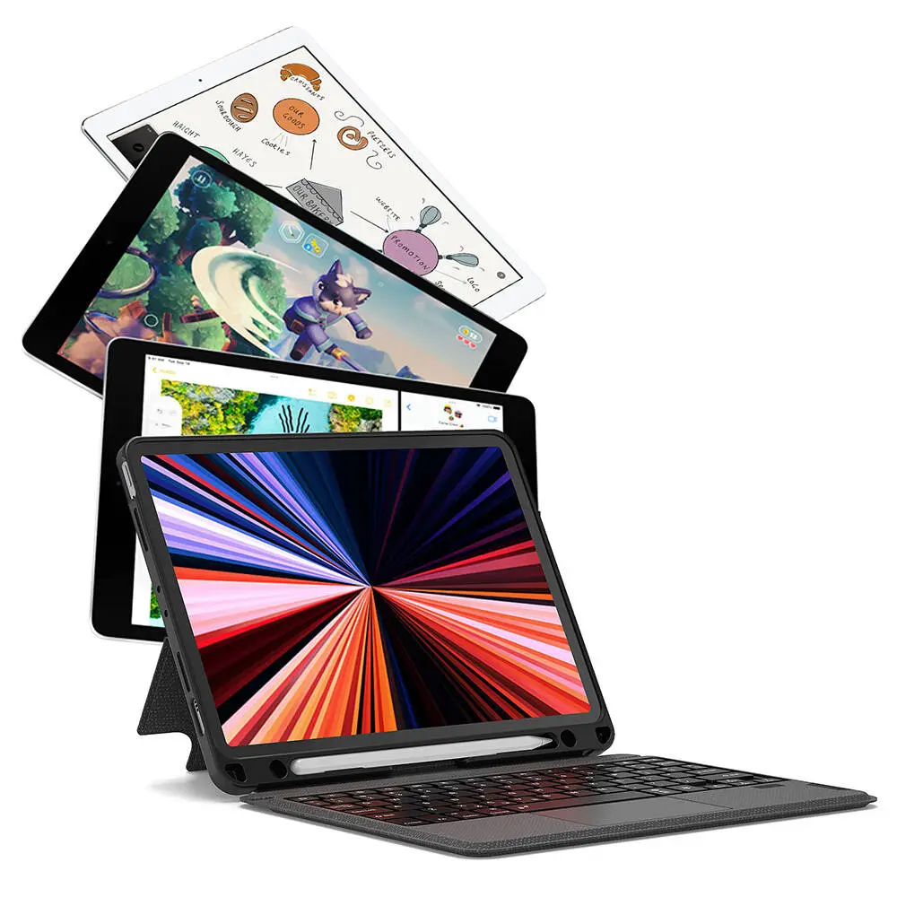 Apple iPad Pro 11 2025 M5 Wiwu Mag Touch Klavyeli Standlı Kılıf