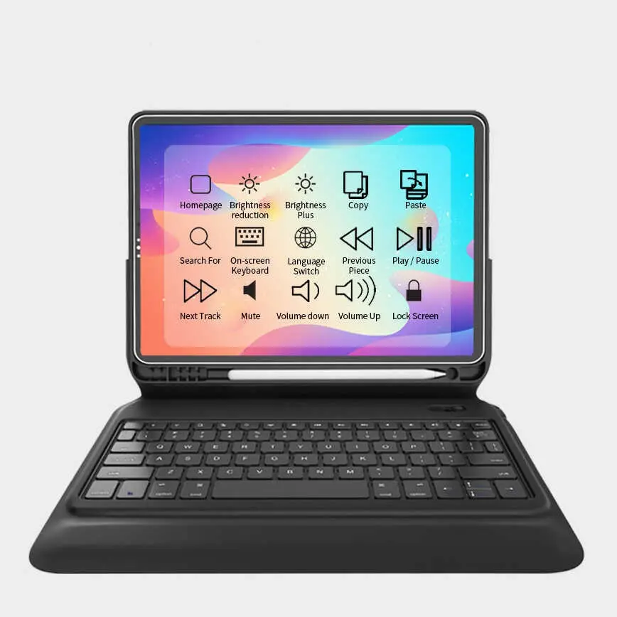 iPad Pro 11 Klavyeli Kılıf, Bluetooth Klavye ve Standlı - Wiwu Keyboard Folio