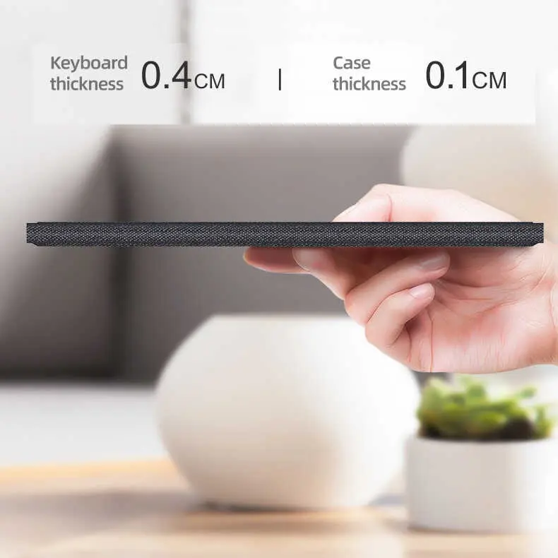 iPad Pro 12.9 2020 Kablosuz Klavyeli ve Trackpadli Kılıf - Benks Multifunctional