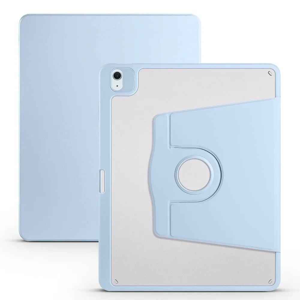 iPad Pro 12.9" 2022 M2 Kalem Bölmeli Dönebilen Standlı Kılıf - Zore Termik