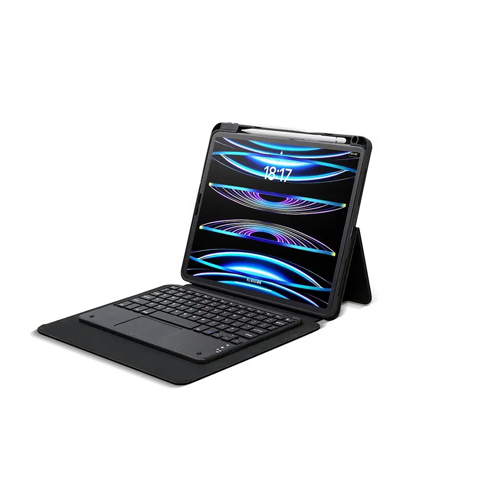 iPad Pro 13" (M4) Standlı Klavyeli Tablet Kılıfı - Zore Border
