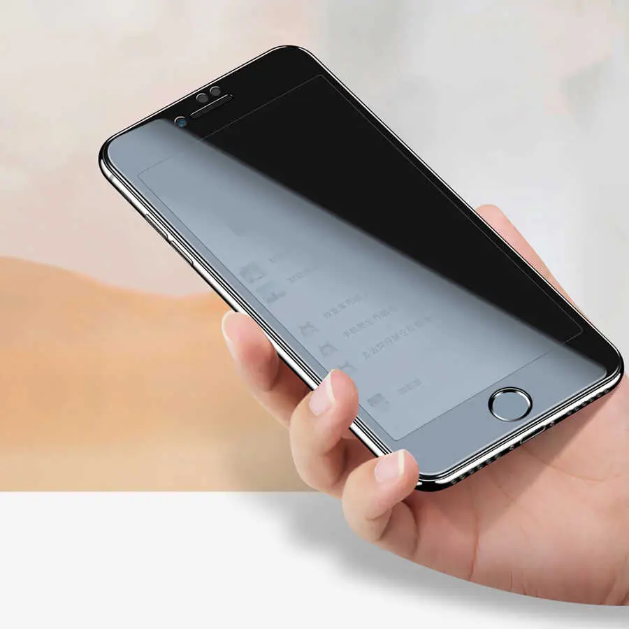 iPhone 7 Plus Gizlilik Camlı Ekran Koruyucu - Davin 5D Privacy