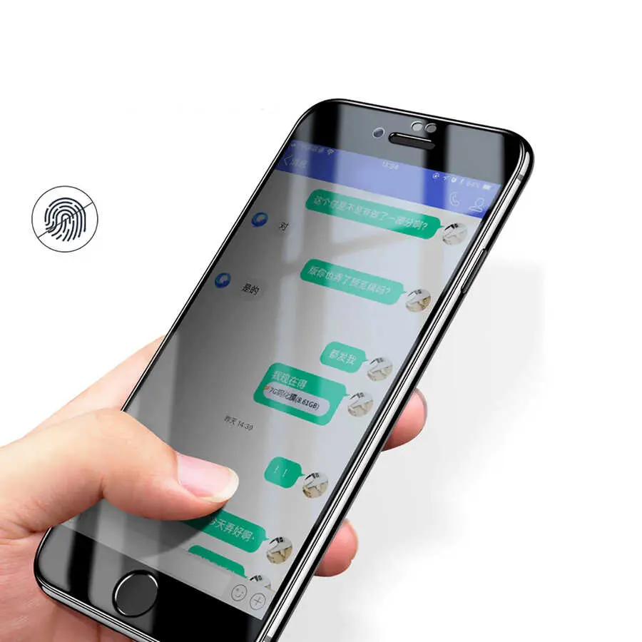 iPhone 7 Plus Gizlilik Camlı Ekran Koruyucu - Davin 5D Privacy