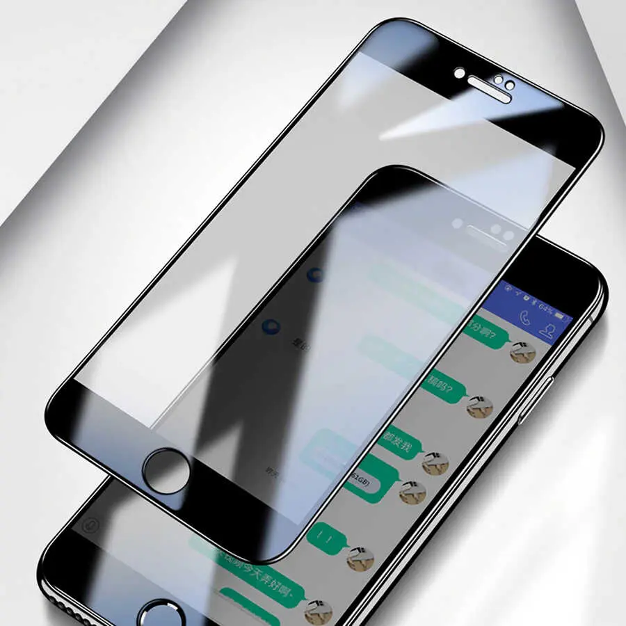 iPhone 7 Plus Gizlilik Camlı Ekran Koruyucu - Davin 5D Privacy
