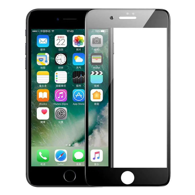 iPhone 8 Ekran Koruyucu, 0.3 mm Tam Kaplamalı Kavisli Kenar - Benks V Pro