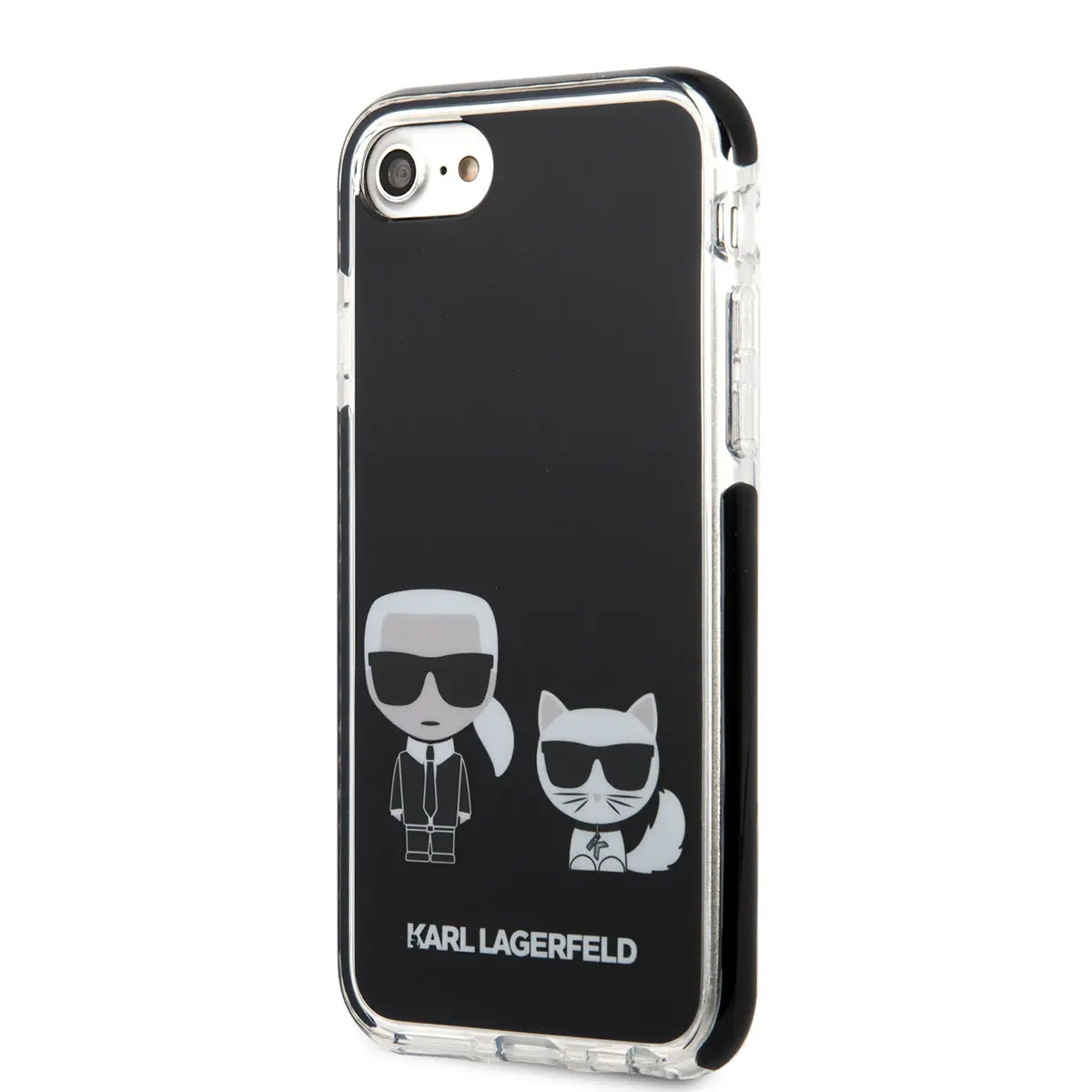 iPhone 8 Silikon Kılıf, Siyah Kenarlı K&C Tasarım - Karl Lagerfeld