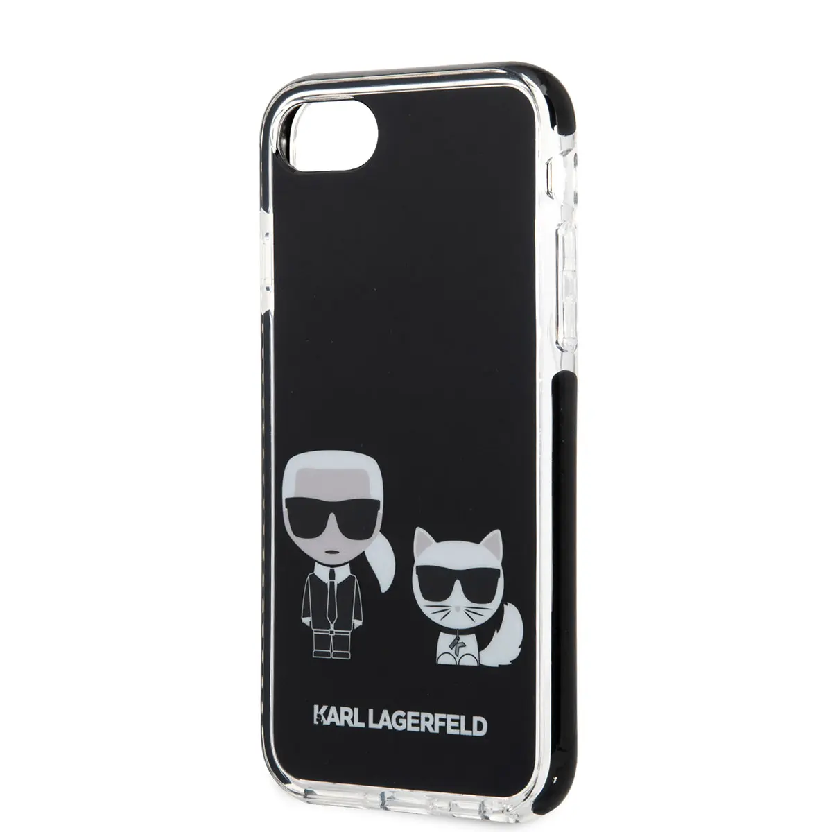 iPhone 8 Silikon Kılıf, Siyah Kenarlı K&C Tasarım - Karl Lagerfeld