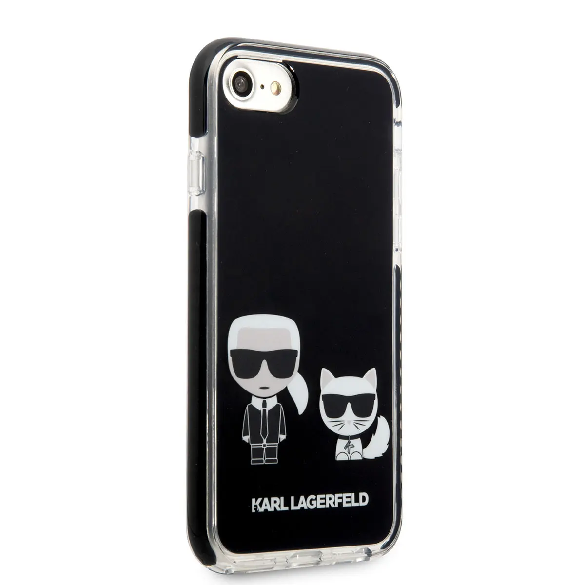 iPhone 8 Silikon Kılıf, Siyah Kenarlı K&C Tasarım - Karl Lagerfeld