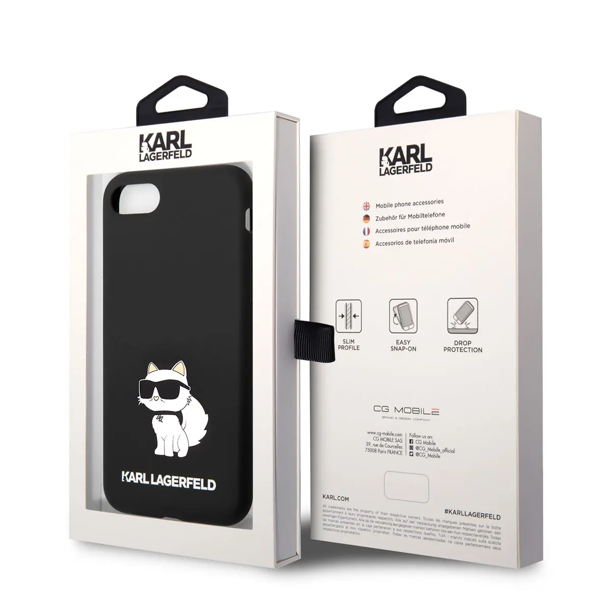iPhone 8 Silikon Kılıf, Choupette Dizayn - Karl Lagerfeld