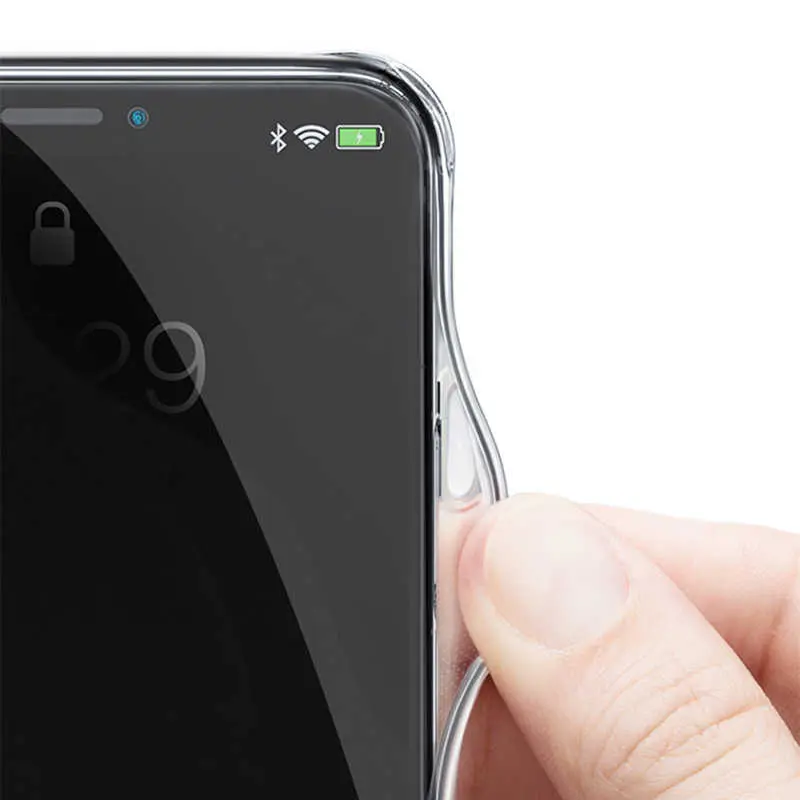 iPhone 11 Şeffaf Cam Arka Kapaklı Kılıf - Benks Magic Crystal Clear Glass