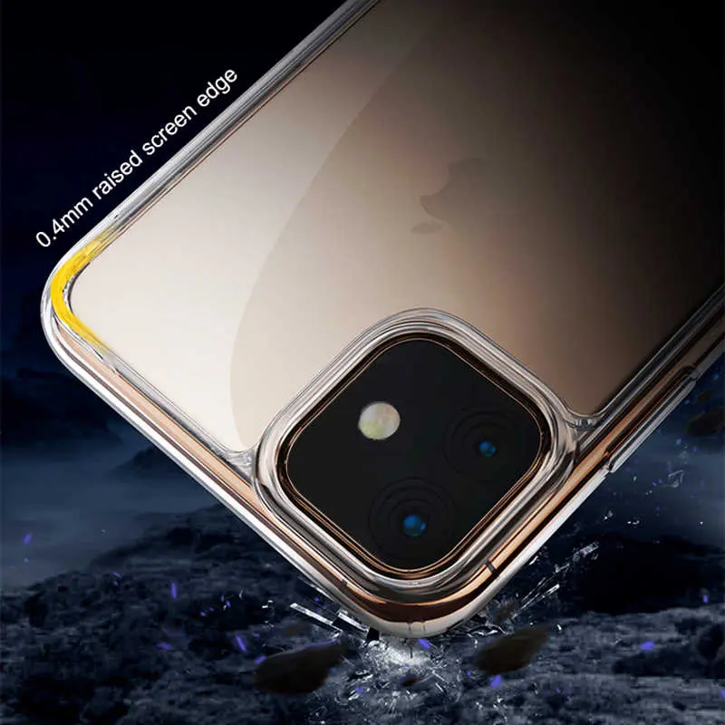 iPhone 11 Şeffaf Cam Arka Kapaklı Kılıf - Benks Magic Crystal Clear Glass