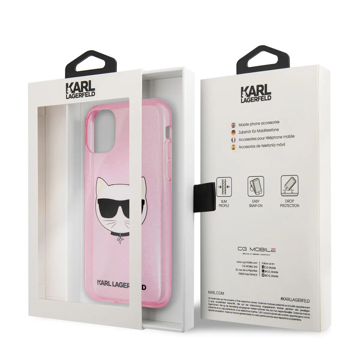 iPhone 11 Şeffaf Kılıf, Choupette Head Desenli - Karl Lagerfeld