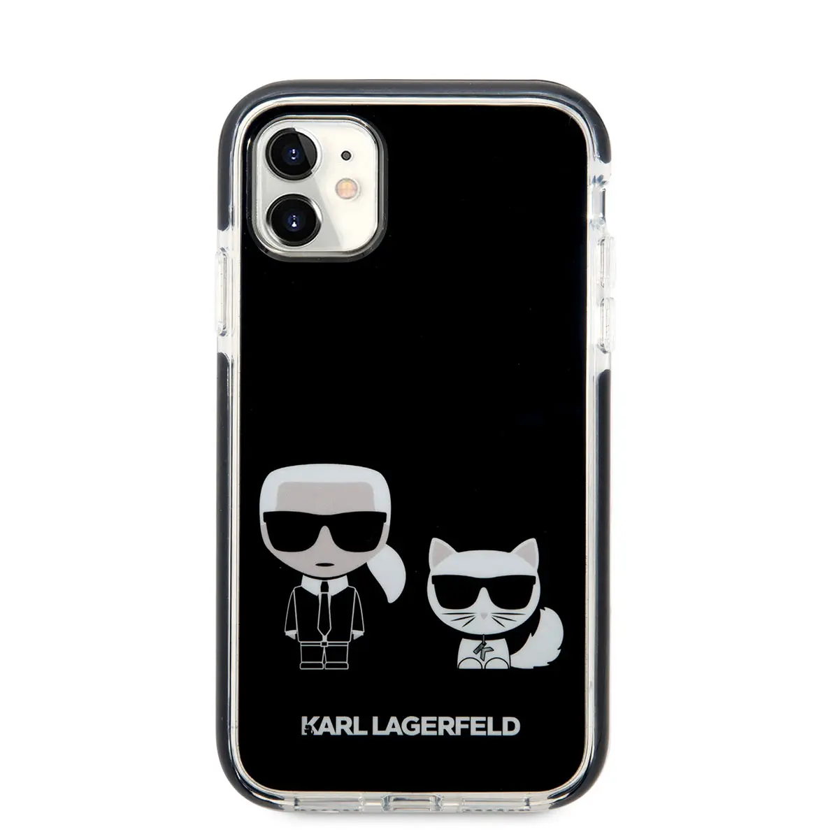 iPhone 11 Silikon Kılıf, Siyah Kenarlı K&C Tasarım - Karl Lagerfeld