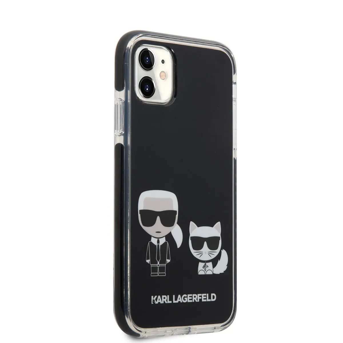 iPhone 11 Silikon Kılıf, Siyah Kenarlı K&C Tasarım - Karl Lagerfeld